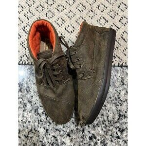 Toms Highlands Botas Chukka Canvas Hightop Shoes Women Size W9 Brown Orange